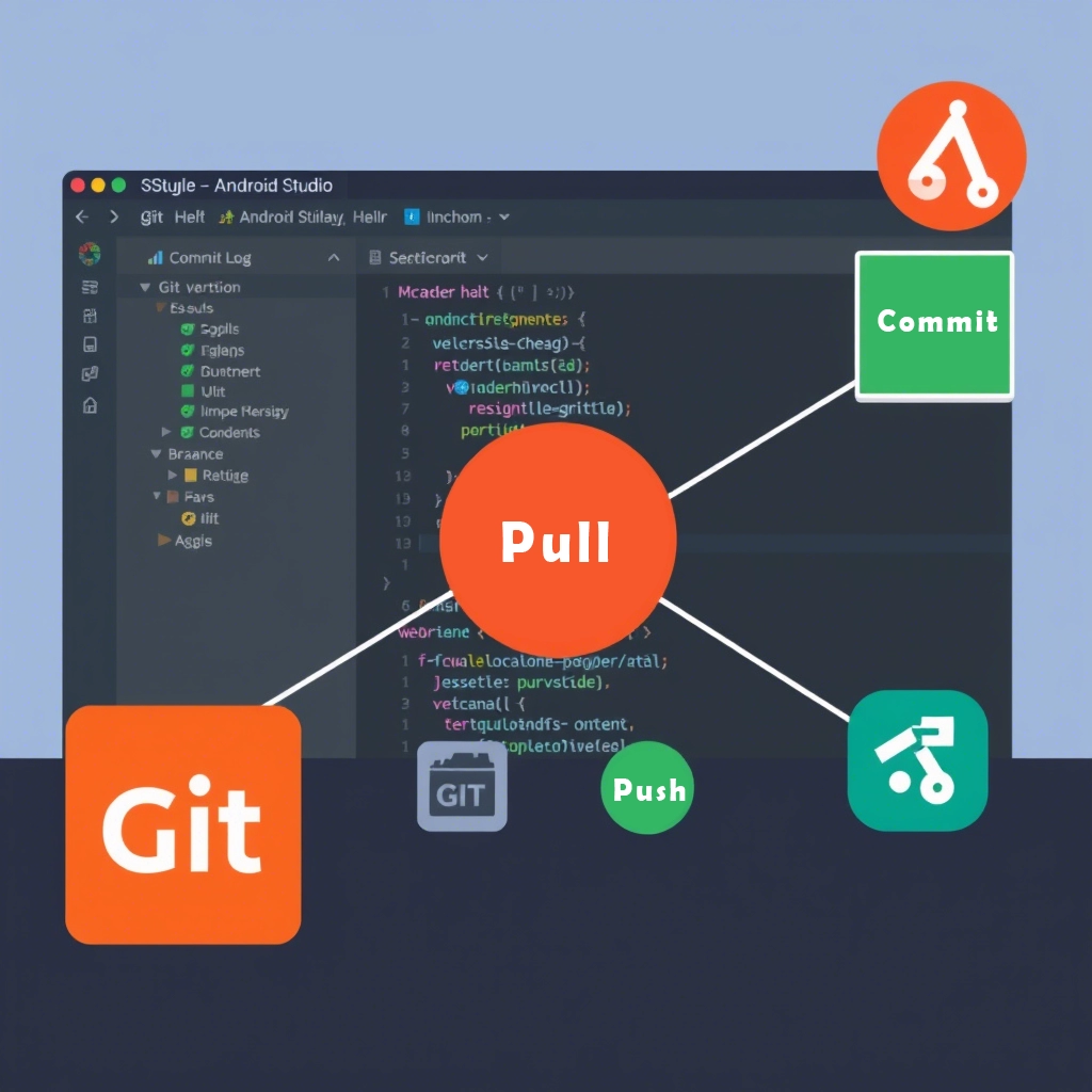 نمایش دستورات Git در Android Studio و آموزش گیتهاب