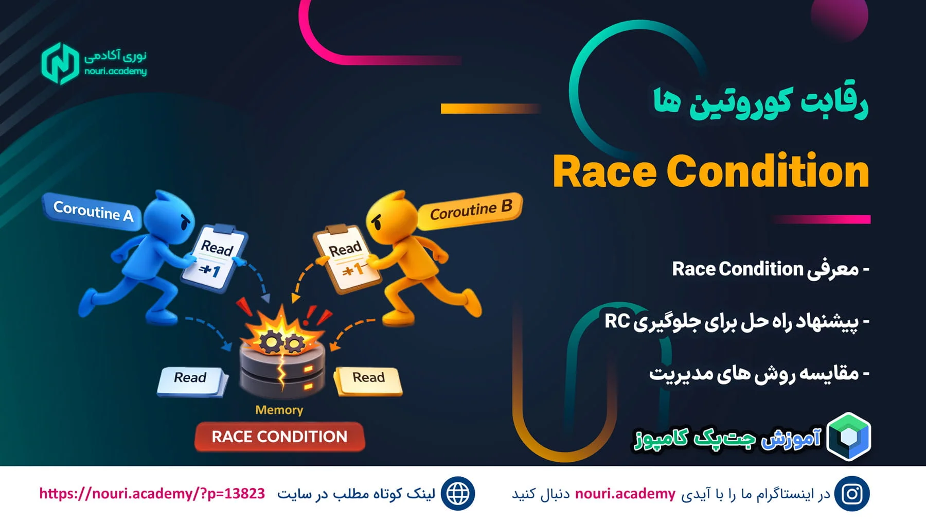 مدیریت Race Condition در Coroutines: راهنمای کامل همزمانی